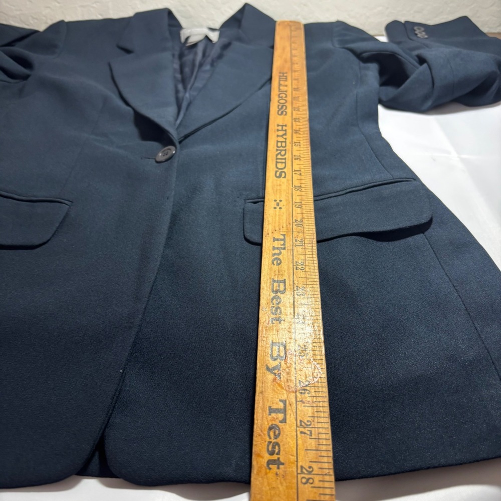 Liz Claiborne Collection Women 6 Navy Blue Blazer Suit Jacket Career - Picture 8 of 9
